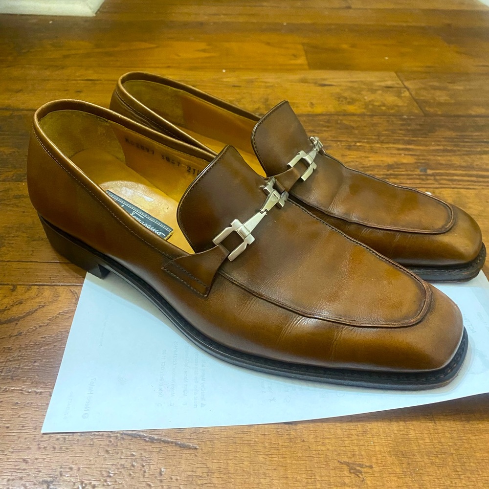 Salvatore Ferragamo Leather Dress Loafers
